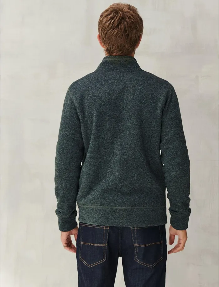 Sweaters Men Lucky Brand Los Feliz Fleece Mock Neck Dark Green