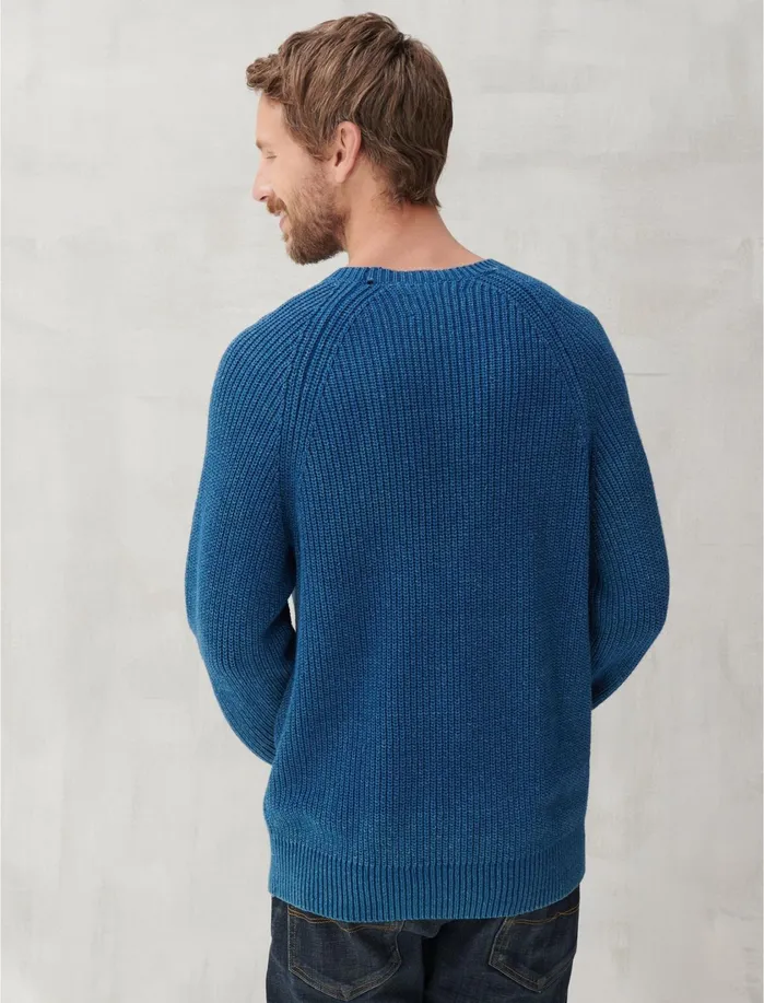 Sweaters Men Lucky Brand Washed Crew Neck Sweater Indigo