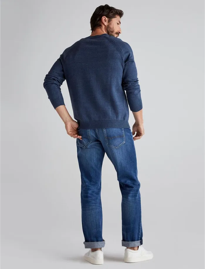 Sweaters Men Lucky Brand Welterweight Crew Insignia Blue