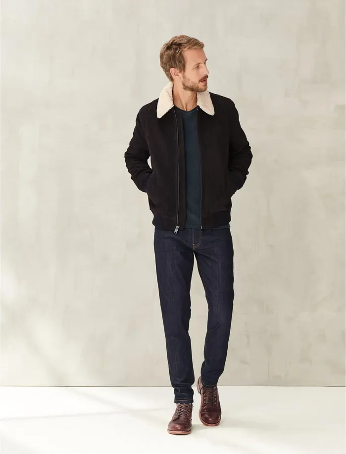 Sweaters Men Lucky Brand Welterweight VNeck Darkest Spruce