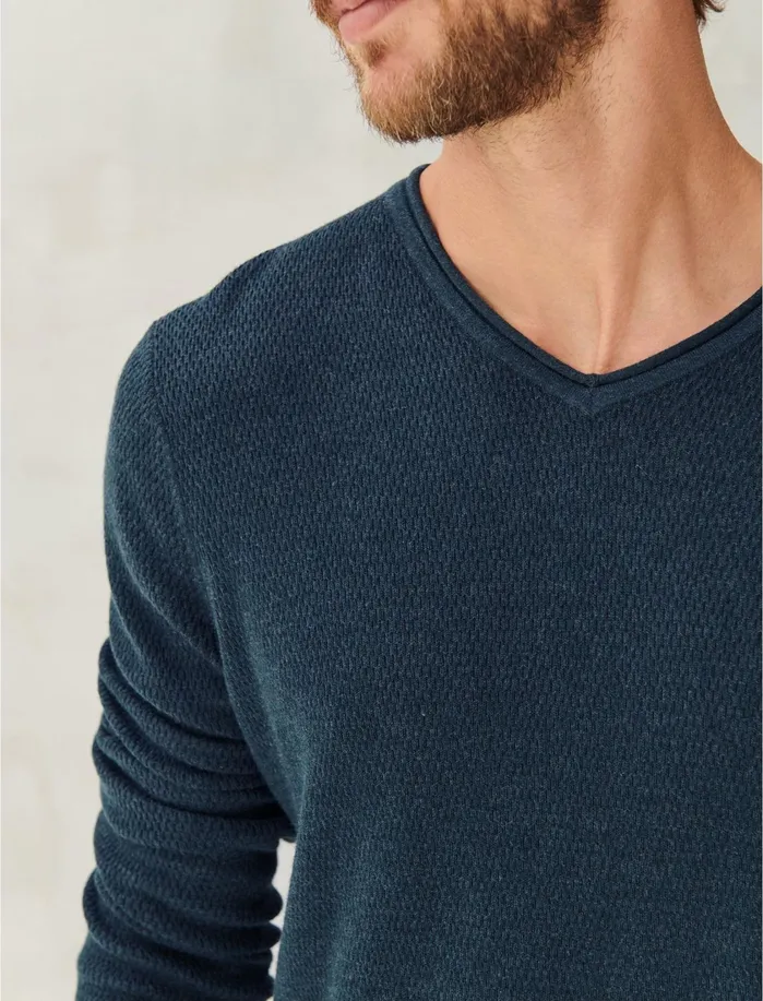 Sweaters Men Lucky Brand Welterweight VNeck Darkest Spruce