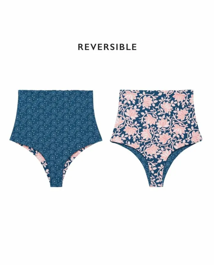Swim The Great The Reversible HighRise Brief Bay Oasis Floral And Bay Bandana Daisy