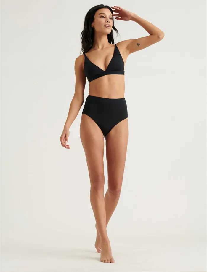 Swim Women Lucky Brand Hw Bikini Bottom Black