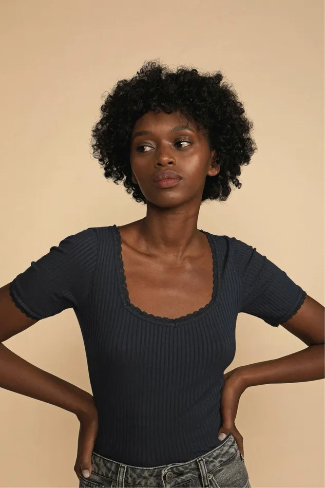 TShirt GIUIA Navy Women Rouje Tshirts and Tank Tops