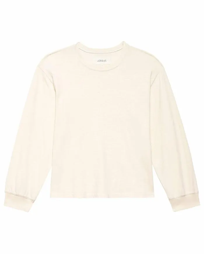 Tees and Sweats The Great The Campus Crew Washed White
