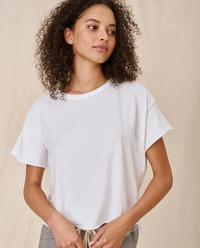 Tees and Sweats The Great The Crop Tee True White