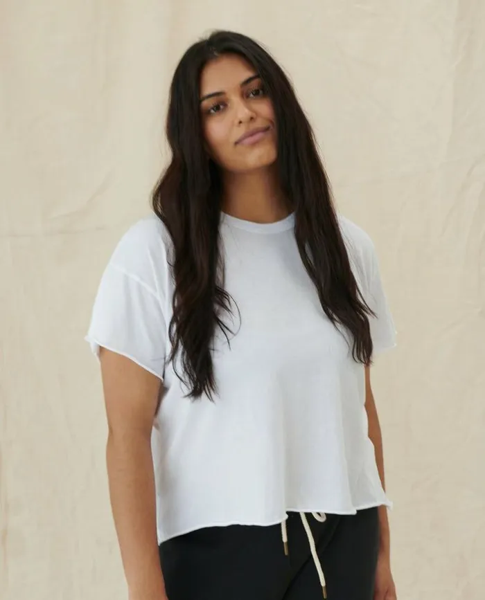 Tees and Sweats The Great The Crop Tee True White