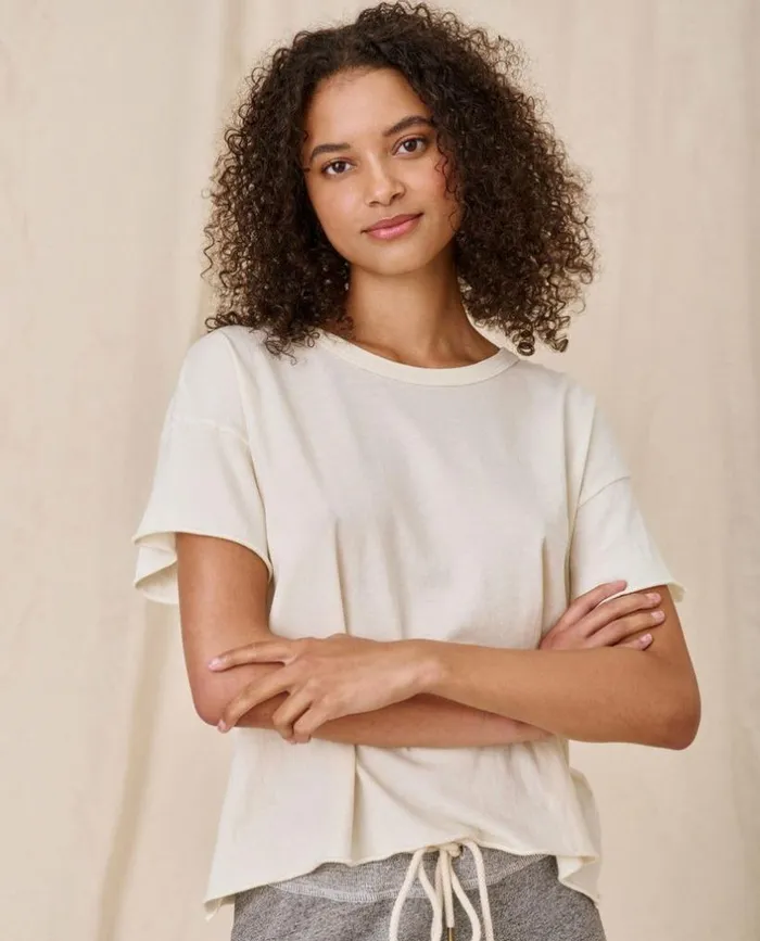 Tees and Sweats The Great The Crop Tee Washed White