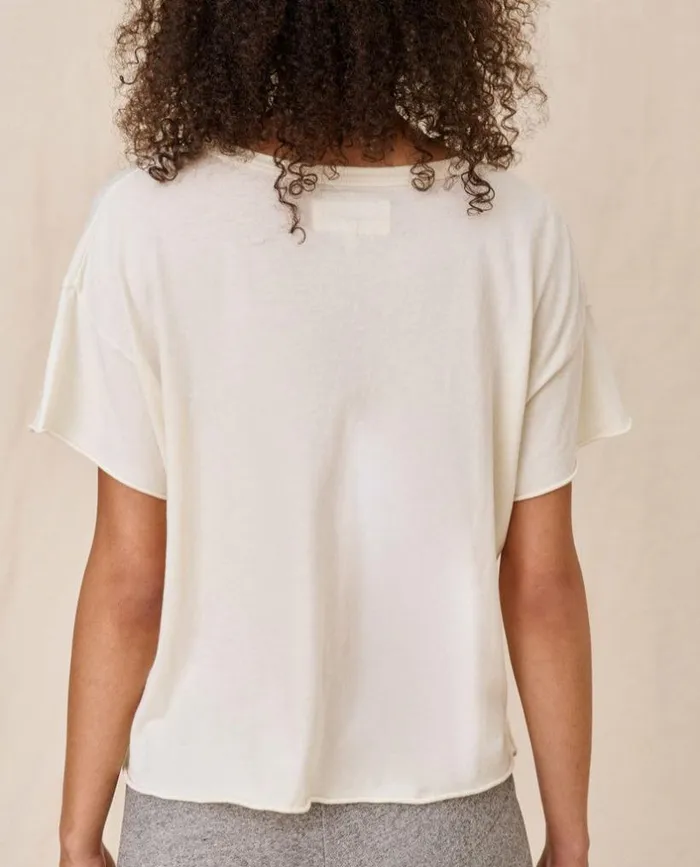 Tees and Sweats The Great The Crop Tee Washed White