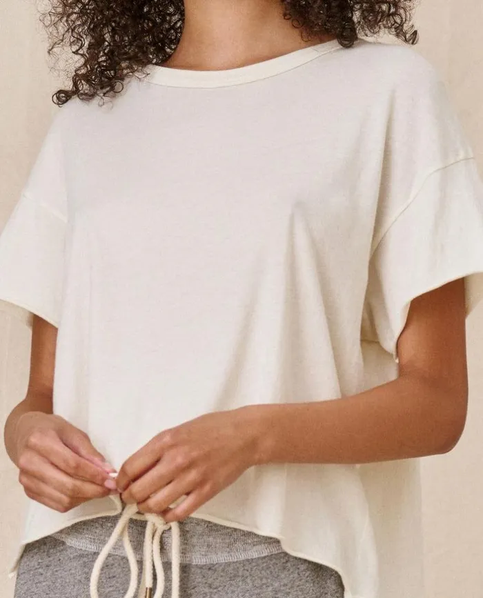 Tees and Sweats The Great The Crop Tee Washed White