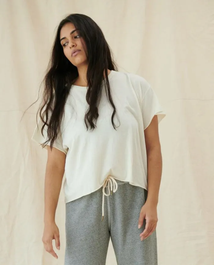 Tees and Sweats The Great The Crop Tee Washed White