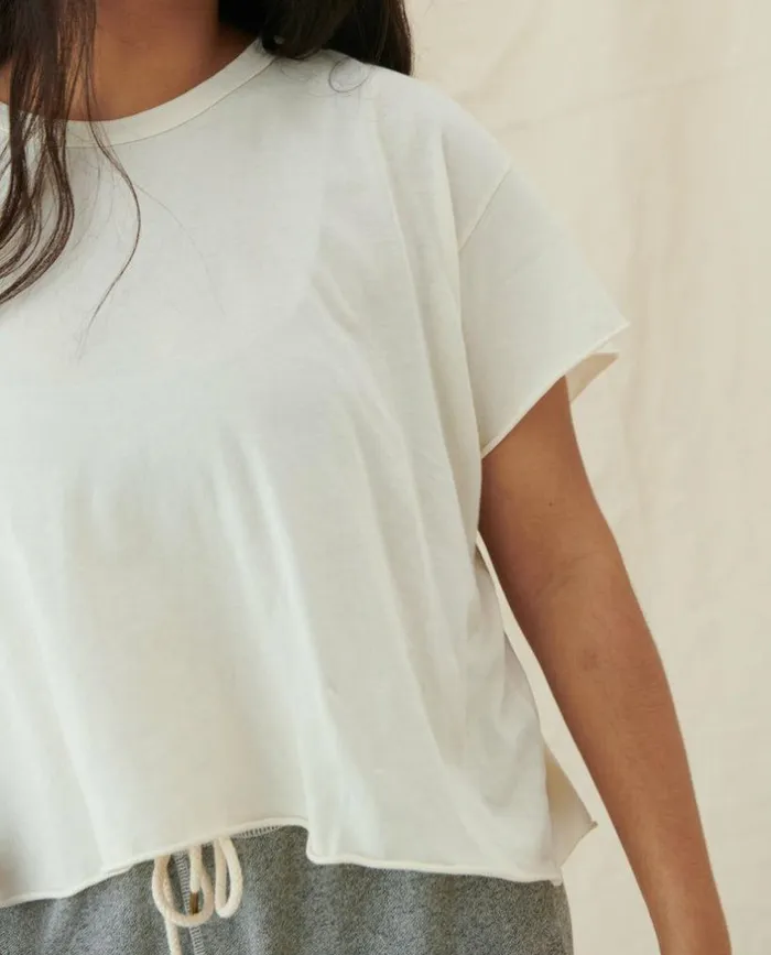 Tees and Sweats The Great The Crop Tee Washed White