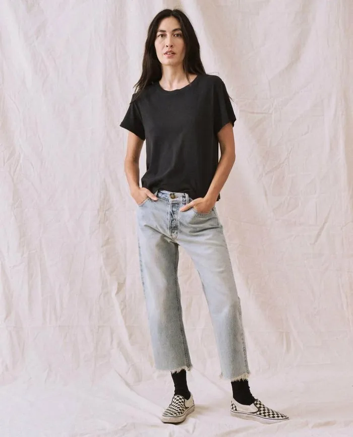Tees and Sweats The Great The Little Recycled Rib Tee Night