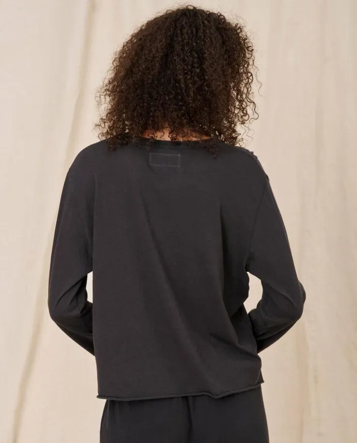Tees and Sweats The Great The Long Sleeve Crop Tee
