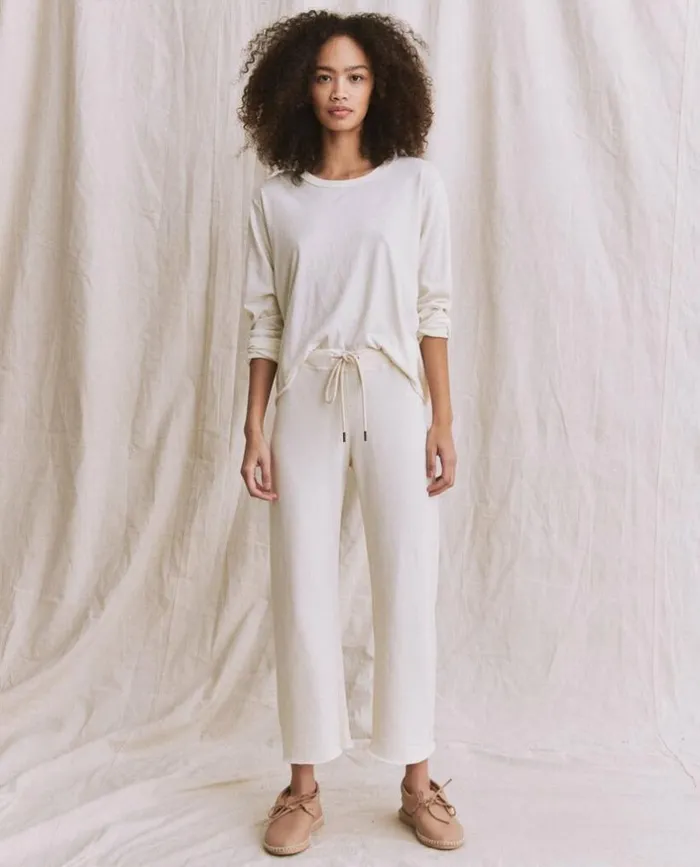 Tees and Sweats The Great The Long Sleeve Crop Tee