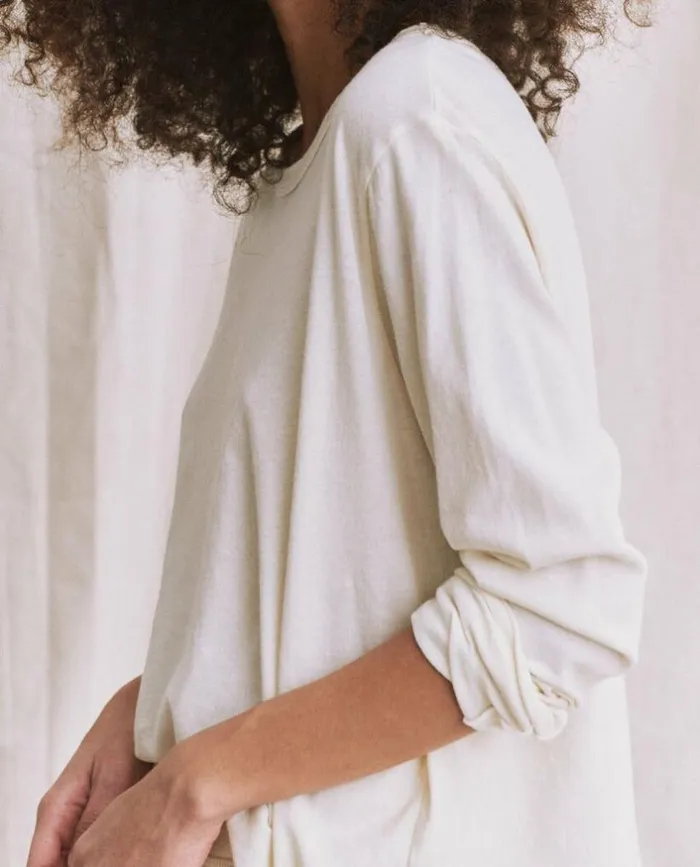 Tees and Sweats The Great The Long Sleeve Crop Tee