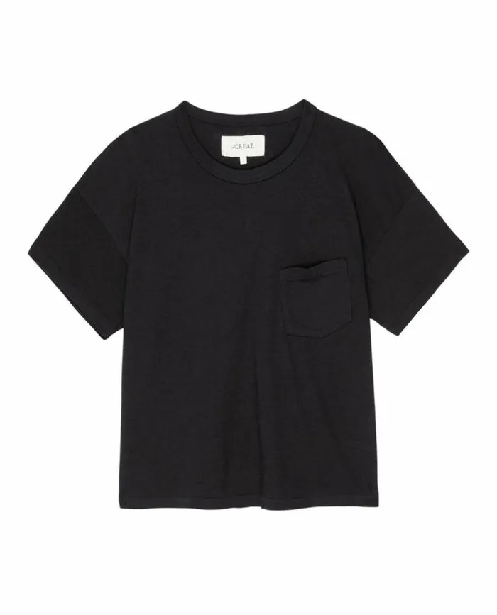 Tees and Sweats The Great The Pocket Tee Almost Black