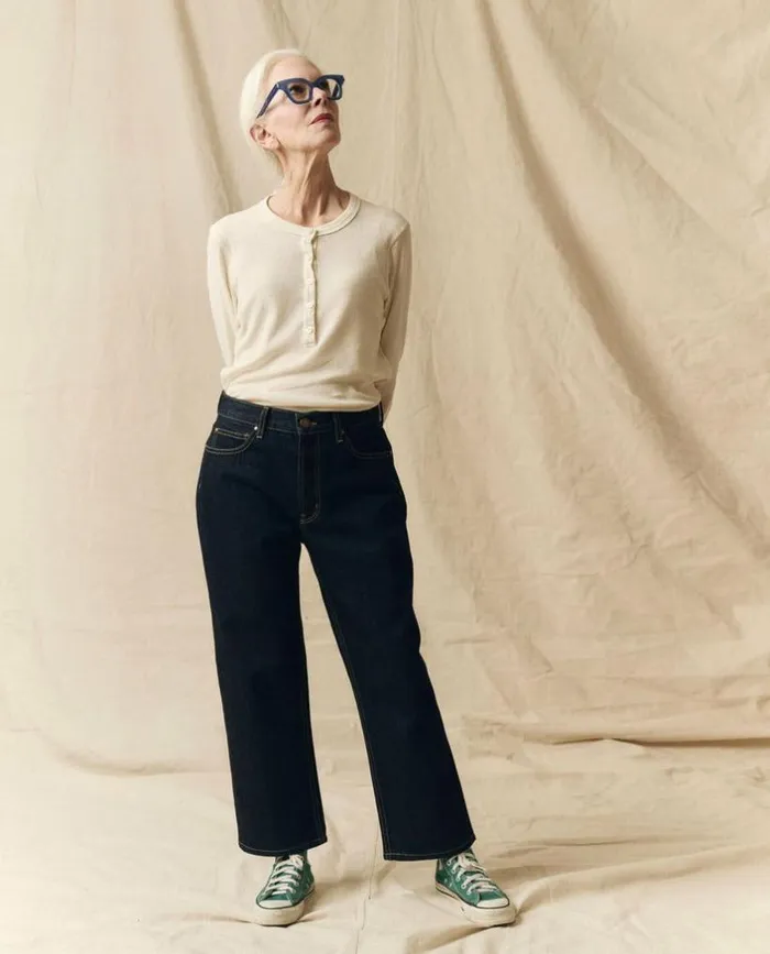 Tees and Sweats The Great The Recycled Rib Slim Henley Snow