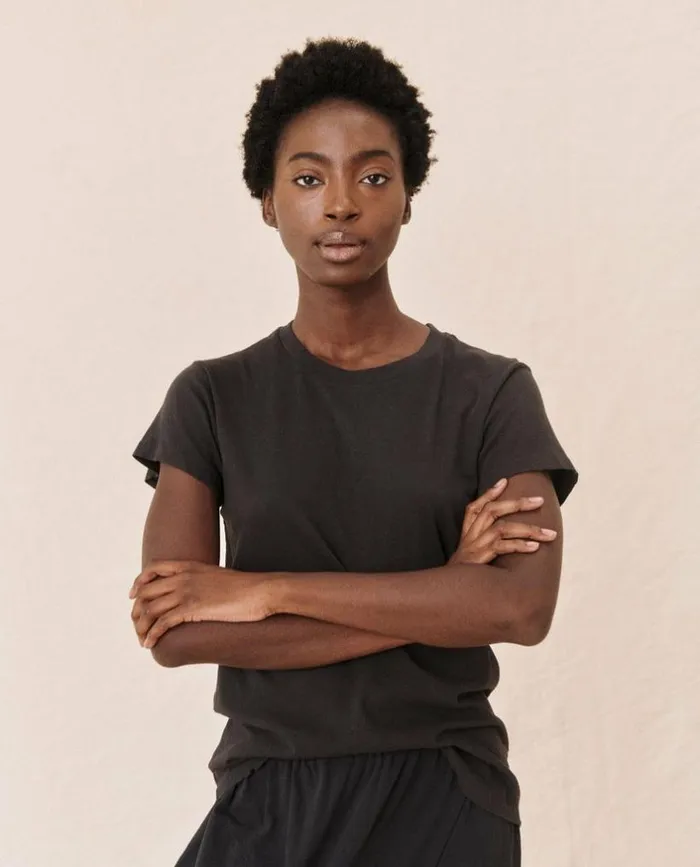 Tees and Sweats The Great The Slim Tee Almost Black