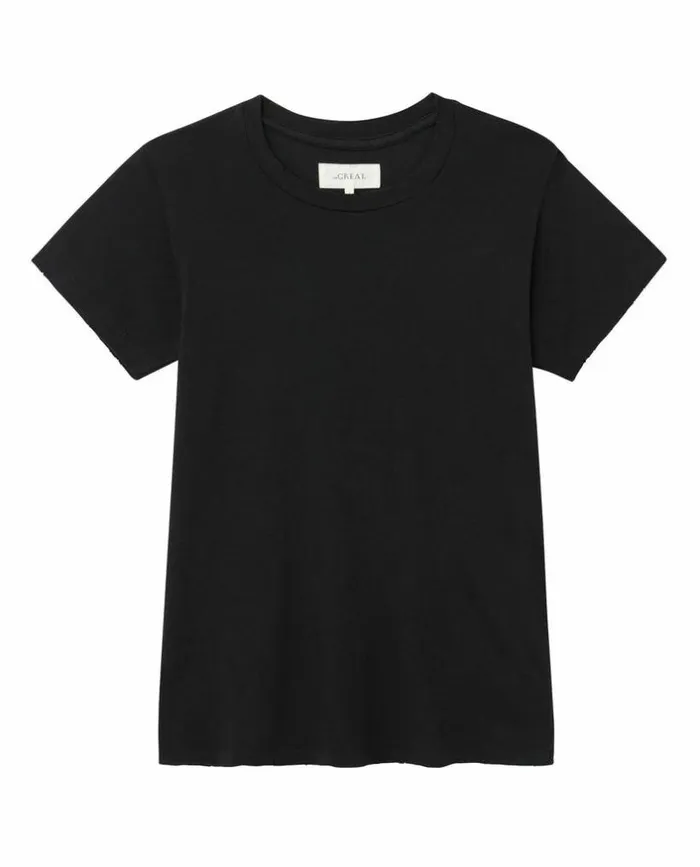 Tees and Sweats The Great The Slim Tee Almost Black