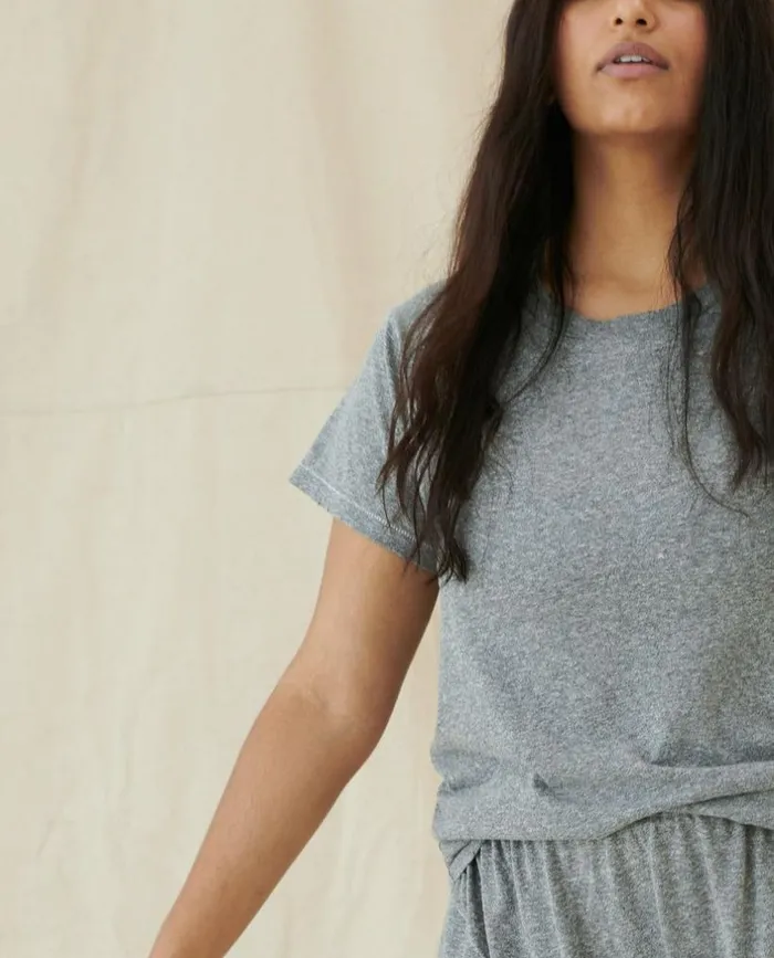 Tees and Sweats The Great The Slim Tee Heather Grey