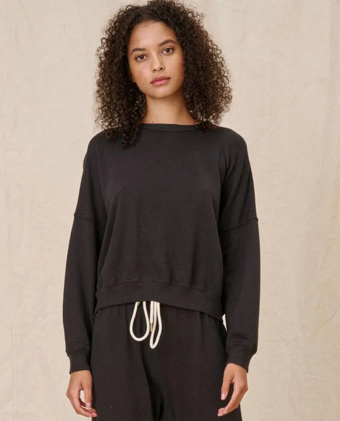 Tees and Sweats The Great The Teammate Sweatshirt Almost Black
