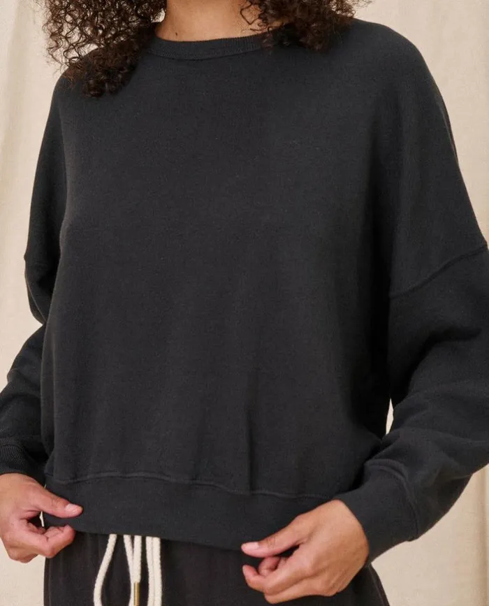 Tees and Sweats The Great The Teammate Sweatshirt Almost Black