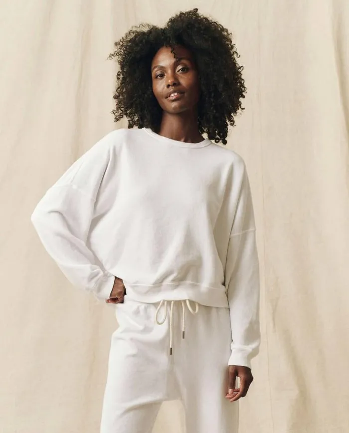 Tees and Sweats The Great The Teammate Sweatshirt True White