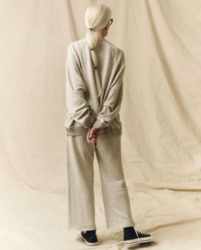 Tees and Sweats The Great The Wide Leg Cropped Sweatpant