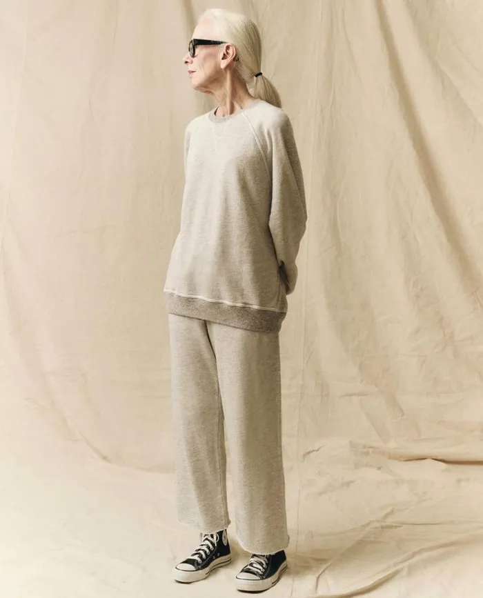 Tees and Sweats The Great The Wide Leg Cropped Sweatpant