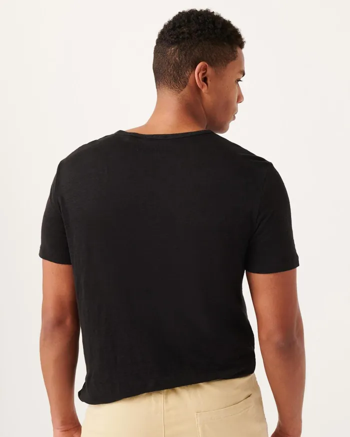 Tees Men 7 For All Mankind Linen Daisy Tee In Black