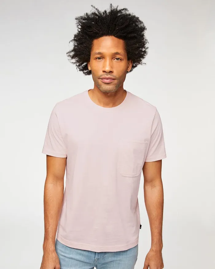 Tees Men 7 For All Mankind One Pocket Tee In Misty Rose