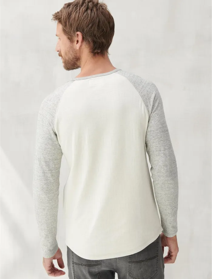 Tees Men Lucky Brand Duofold Baseball White Multi