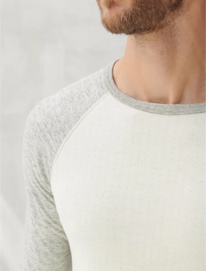 Tees Men Lucky Brand Duofold Baseball White Multi