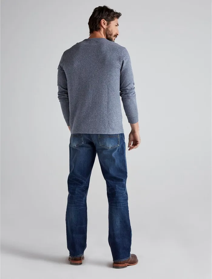 Tees Men Lucky Brand Jaspe Henley Navy
