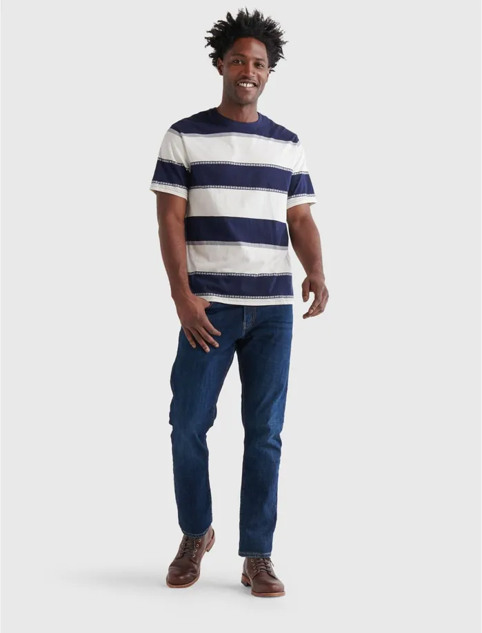 Tees Men Lucky Brand Short Sleeve Sunset Striped Crew Neck Tee Multi