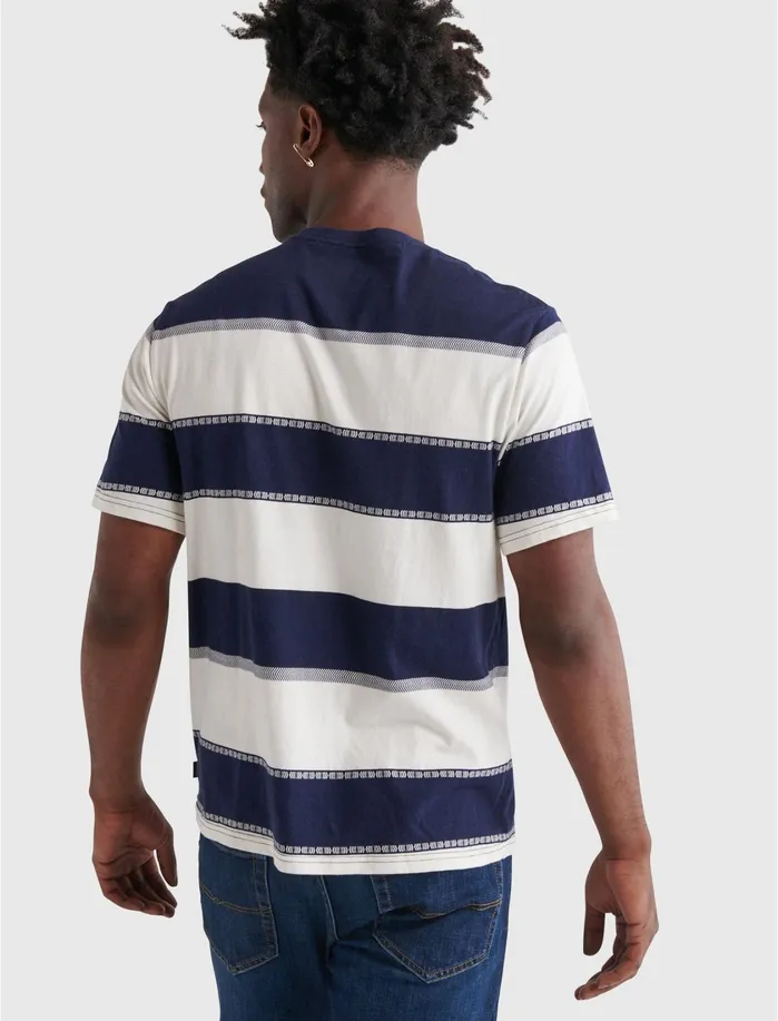 Tees Men Lucky Brand Short Sleeve Sunset Striped Crew Neck Tee Multi