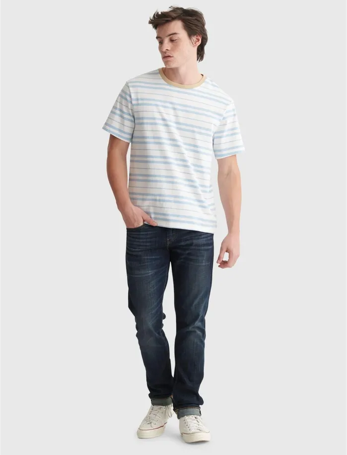 Tees Men Lucky Brand Stripe Jersey Crew Multi