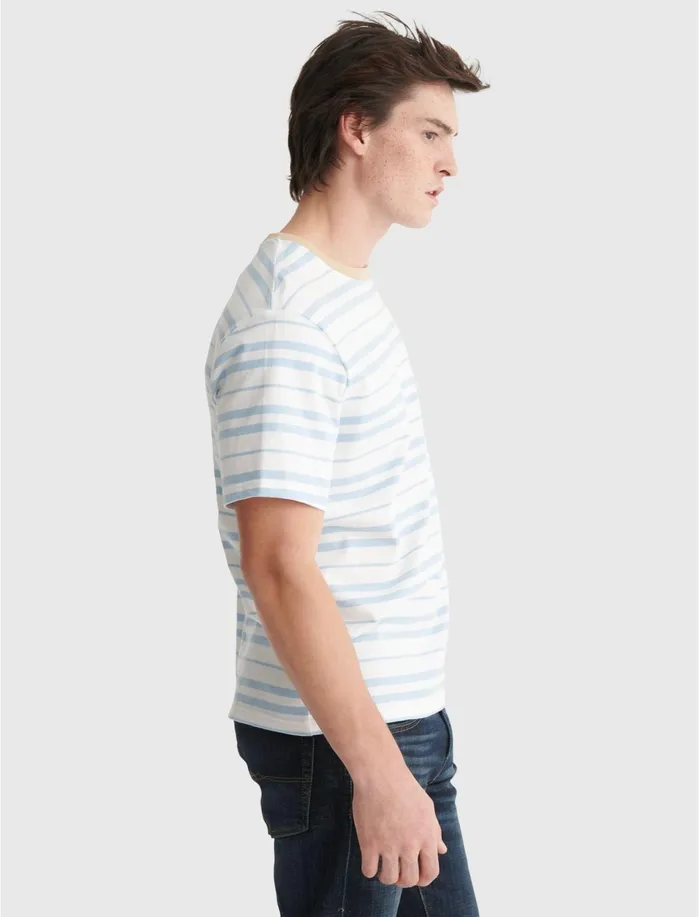 Tees Men Lucky Brand Stripe Jersey Crew Multi