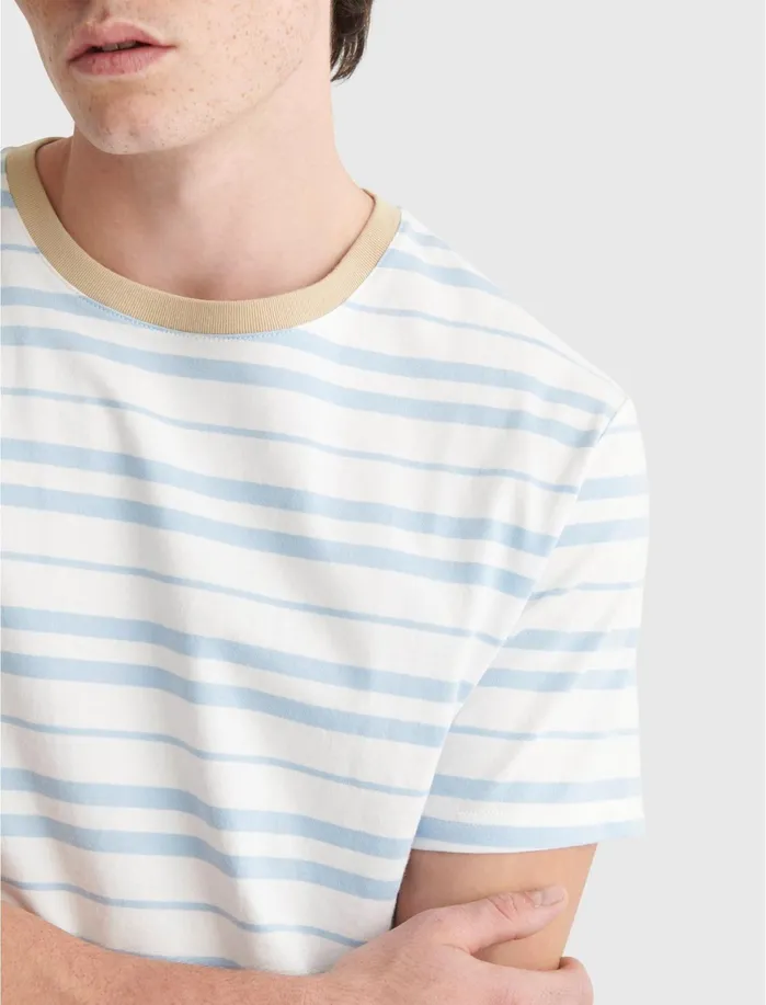 Tees Men Lucky Brand Stripe Jersey Crew Multi