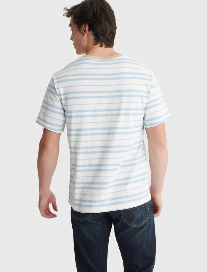 Tees Men Lucky Brand Stripe Jersey Crew Multi