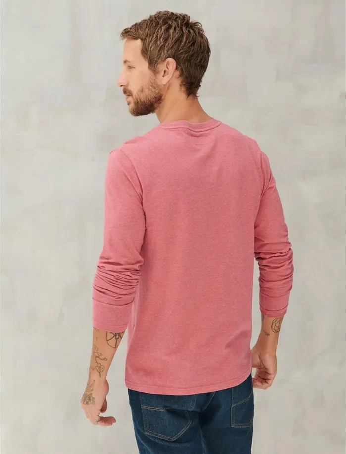 Tees Men Lucky Brand Sunset Long Sleeve Tee Red Heather