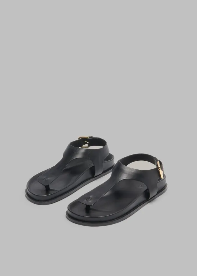 The Frankie Shop AEmery Reema Sandal 8211 Black Women Shoes