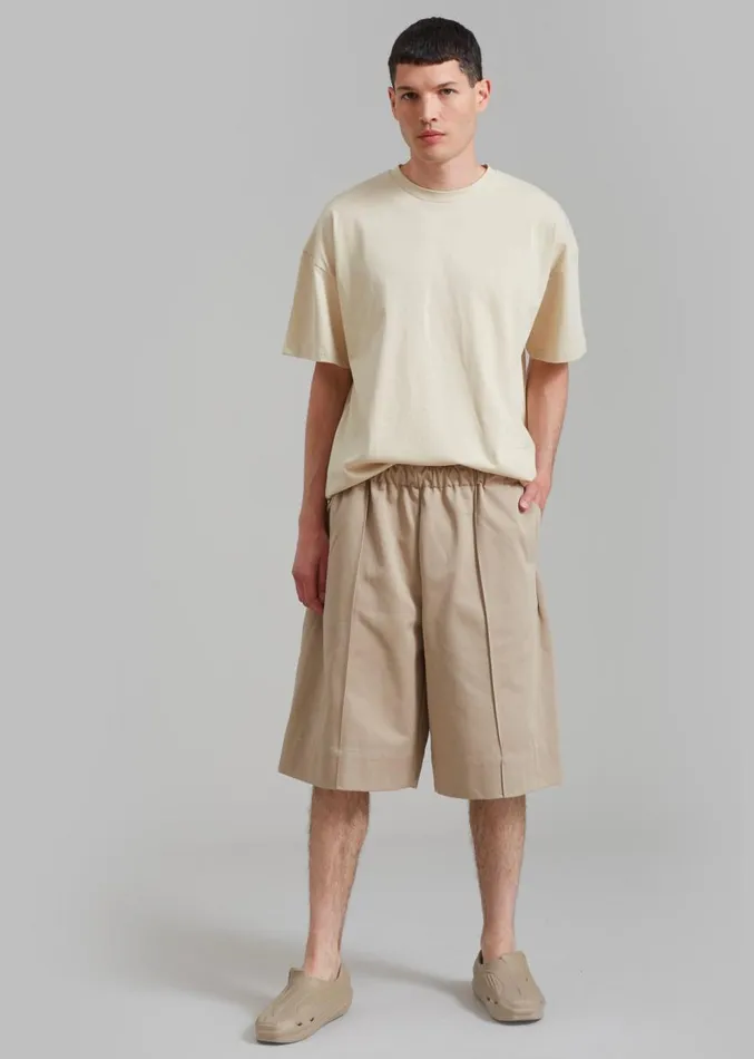 The Frankie Shop Adan Bermuda Shorts 8211 Beige Men Bottoms