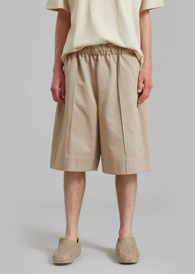 The Frankie Shop Adan Bermuda Shorts 8211 Beige Men Bottoms