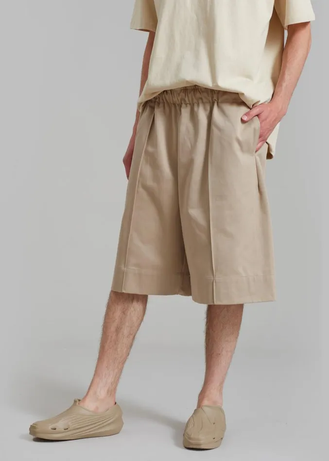 The Frankie Shop Adan Bermuda Shorts 8211 Beige Men Bottoms