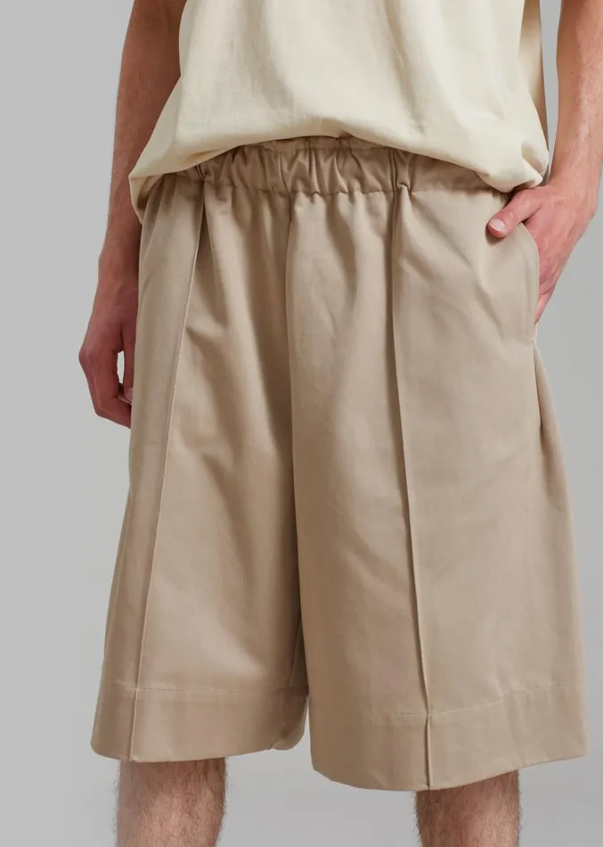 The Frankie Shop Adan Bermuda Shorts 8211 Beige Men Bottoms