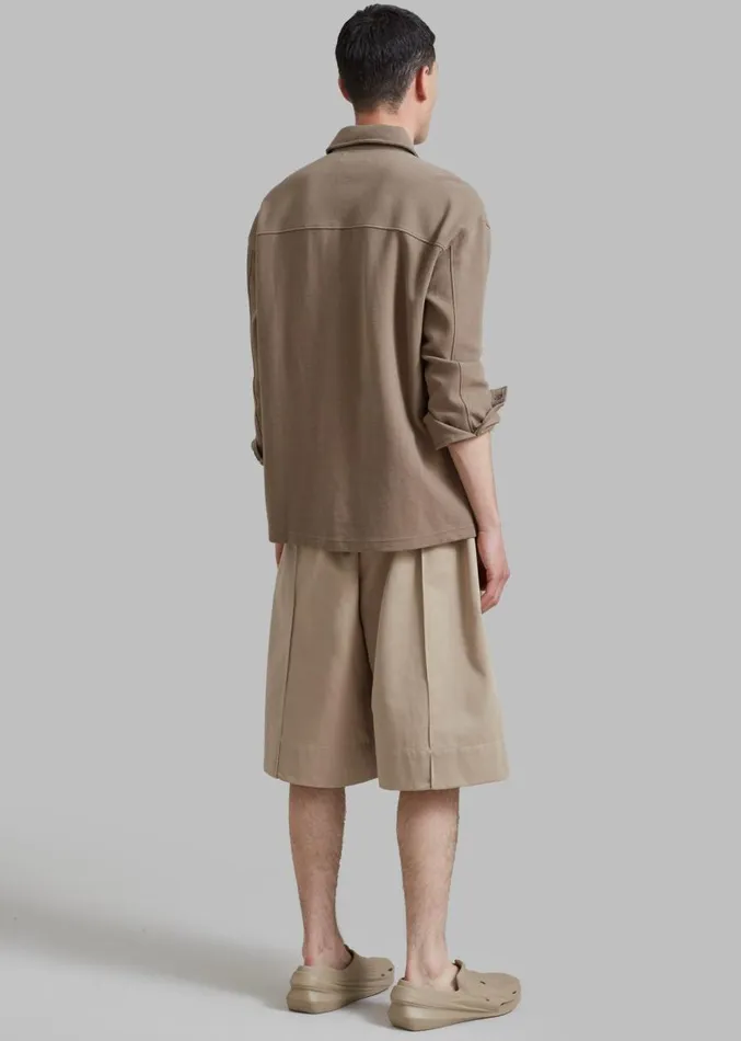 The Frankie Shop Adan Bermuda Shorts 8211 Beige Men Bottoms