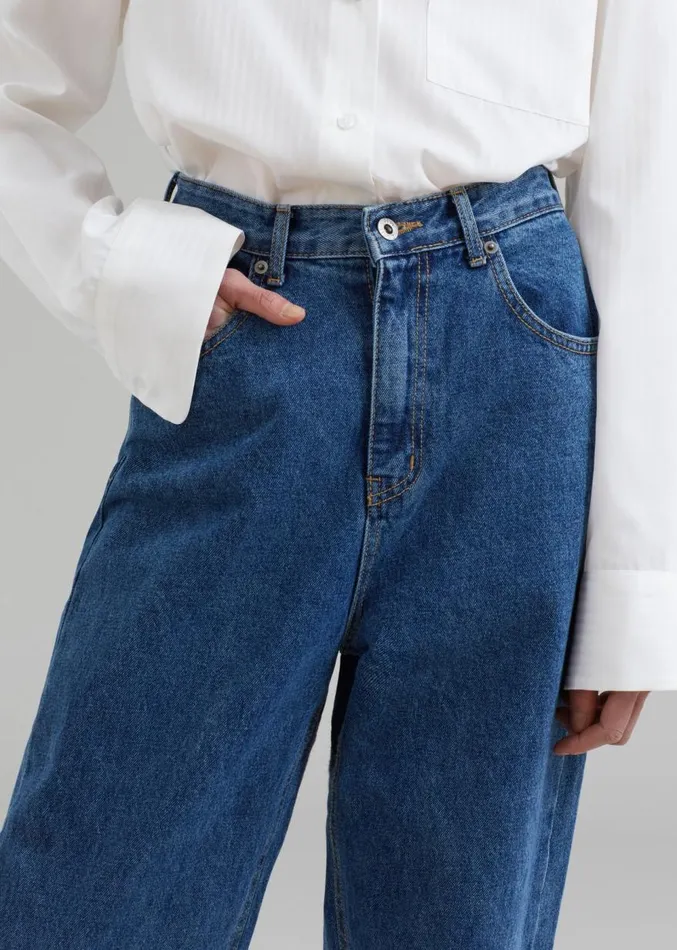 The Frankie Shop Alabama Jeans 8211 Medium Wash Women Clothing