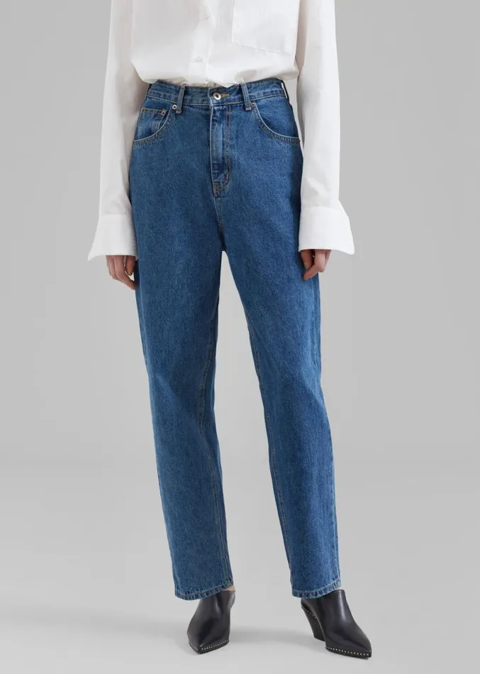 The Frankie Shop Alabama Jeans 8211 Medium Wash Women Clothing